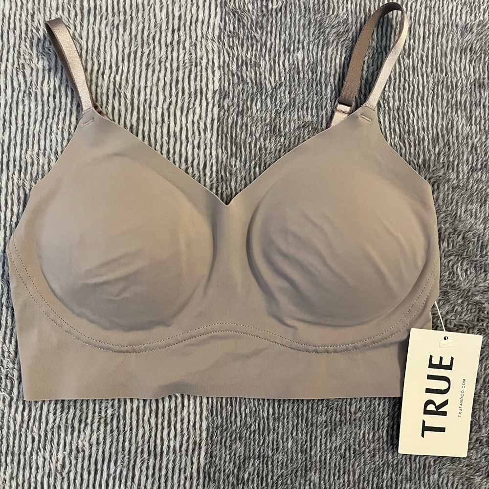 NWT TRUE buttery soft nude colored bra size S